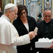 Privataudienz bei Papst Leo XIV.: Margaret Karram und Roberto Almada.