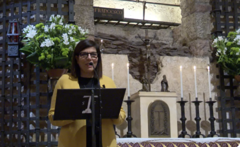 Margaret Karram beim Friedensgebet in Assisi März 2022