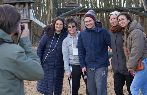 Das Helferteam - in der Mitte Dominik Maxelon