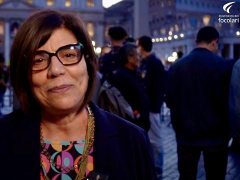 Margaret Karram auf dem Petersplatz