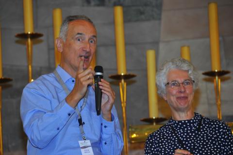 Miteinander für Europa: Stefan Niklas (CVJM München) und Schwester M. Vernita Weiß, Schönstatt.