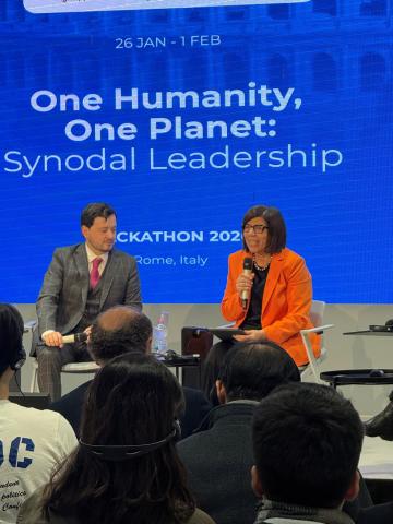 Ermutigte die jungen Erwachsenen: Margaret Karram, Präsidentin der Fokolar-Bewegung, kam auch zum Hackathon.