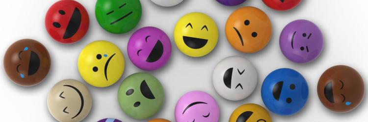 Emoticons mit verschiedenen Gefühlen